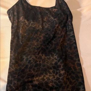 Womens Express Camisole Animal Print
Leopard Sz L Black Metallic Gold